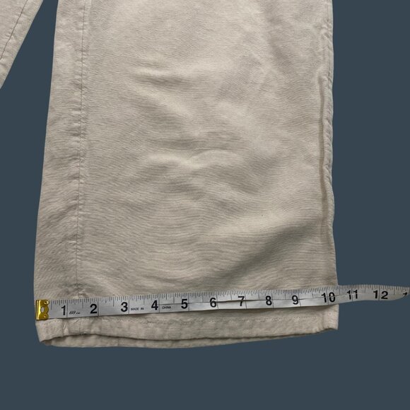 Night sky Linen Blend Crop Top & Wide Leg Pants Set Ivory S neutral co ord set - Picture 9 of 13